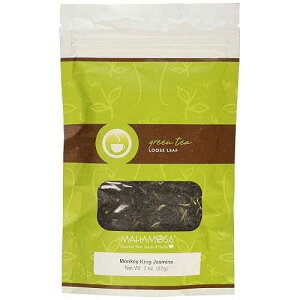 Mahamosa Gourmet Teas, Spices & Herbs Mahamosa Monkey King Jasmine 2 oz - Jasmine Green Tea Loose Leaf (with jasmine flowers)