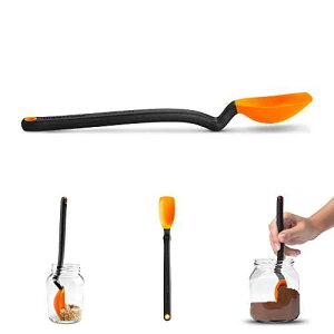 Dreamfarm Mini Supoon - Silicone Pro-Grade Non-Stick Jar Scraping Spoon Mini Orange