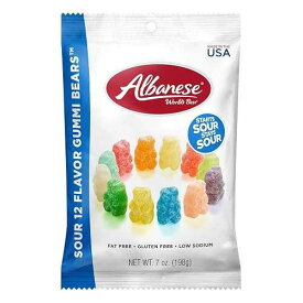 Albanese World's Best Sour 12 Flavor Gummi Bears / 12-7oz Candy Bags