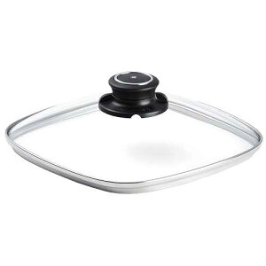 Swiss Diamond Square Heat Tempered Glass Lid, 8 by 8-Inch Dishwasher and Oven Safe with Adjustable Steam Vent