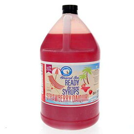 Hypothermias Shaved Ice & Snow Cone Syrup - BPA-Free Plastic Bottle Quart (32 Fl. Oz) - Strawberry Daiquiri - Non-GMO 100% Pure Cane Sugar, Ready to Use
