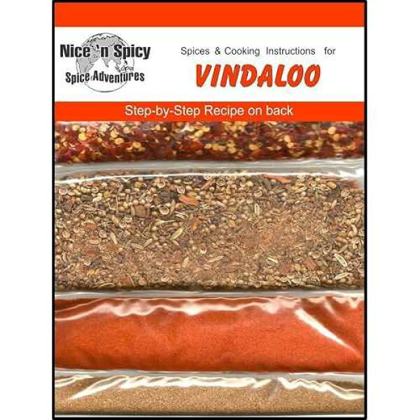 ナイス&スパイシー ビンダルーカレー スパイス&レシピ(3パック) Nice 'n Spicy Vindaloo Curry spice & recipe (3 pack)