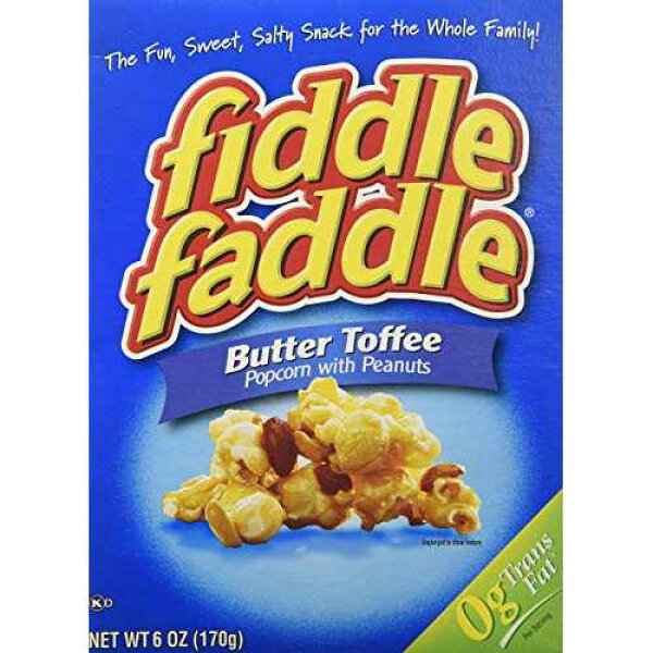 フィドルファドル - ピーナッツ入りバタートフィー - 2 箱 Fiddle Faddle - Butter Toffee with Peanuts - 2 boxes