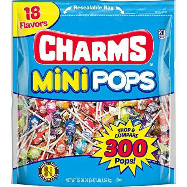 Charms Mini Pops Lollipops, Assorted Flavors, 300 Count (Pack of 1)