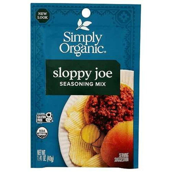 Simply Organic, シーズニングミックス、スロッピージョー、1.41 オンス Simply Organic Sloppy Joe, Certified Organic, Kosher, Chili Mixes / 1.41 Ounce (Pack of 1)