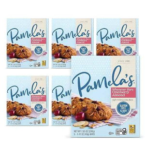 Pamela's Products �O���e���t���[ Whenever �o�[�A�N�����x���[ �A�[�����h�A5 �J�E���g �{�b�N�X�A7.05 �I���X (6 �p�b�N) Pamela's Products Gluten Free Whenever Bars, Cranberry Almond, 5 Count Box, 7.05-Ounce (Pack of 6)
