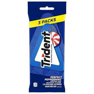 Trident Sugar-Free Gum, Perfect Peppermint Flavor, 14 Count(Pack of 3)