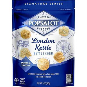 Popsalot California Popcorn Popsalot Gourmet Popcorn Signature Series Classic Pouch, London Kettle Corn, 5.0 Ounce