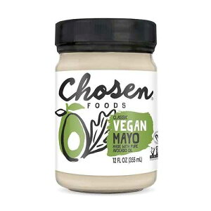 Chosen Foods Vegan Avocado Oil Mayo - 100% Pure Plant-Based, Gluten Free, Kosher, Non-GMO, for Sandwiches, Dressings, Cooking, and Sauces, 12 Fl Oz (Pack of 6)