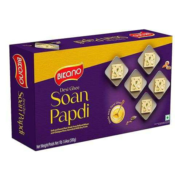 ビカノ ソアン パプディ ソハン パプリ デジギー入り (250g) Bikano Soan Papdi Sohan Papri Made w/Desi Ghee (250g)