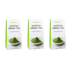 Trader Joe's Matcha Green Tea Powder - Convenient Single Serve Packets, for Travel & Home, 3 Pack (each with 7 Sticks)