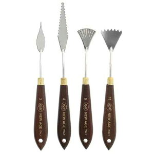 RGM �j���[�G�C�W �y�C���e�B���O�i�C�t 4�{�Z�b�g �}���`�J���[ RGNASET RGM New Age Painting Knife Set, 4-Pieces, Multi, RGNASET