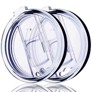 Weierken 2 Splash Proof 30 oz, Spill Resistant With Slider Closure, fit Yeti Lids, Old Rtic Lids, Ozark Lids Sliding Replacement 2 Lids For Tumbler, Open - Close Slide Lids, 3.7 Inch Diameter Straw