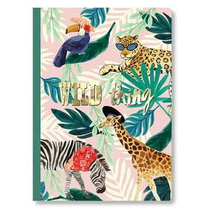 office_product Book, Punch Studio Jungle Stationery Soft Cover Journal - Wild Thing Soft
