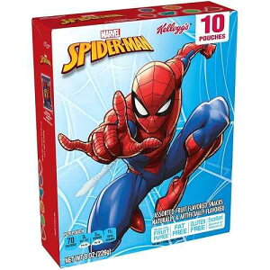 Fruity Snacks Spiderman, Fruit Snacks, Gluten Free, Fat Free, 8 Ounce,10 Count Pouches, Pack of 8