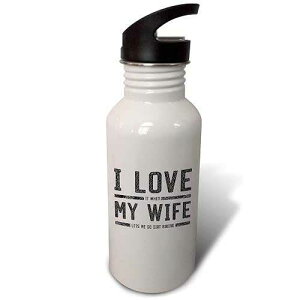 3dRose I love it when my wife lets me go dirt biking Funny partner design 21 oz Sports Water Bottle