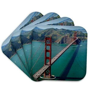 3dRose San Francisco, Golden Gate Bridge, & Marin Set of 4 Coasters - Soft