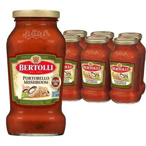 Bertolli Portobello Mushroom Sauce, Pasta Sauce Made With Vine-ripened Tomatoes, Onions, Garlic And Olive Oil (Pack of 6)
