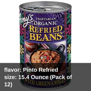 �G�C�~�[�Y �I�[�K�j�b�N ���t���C�h�r�[���Y �ʋl 436g (12����) Amy's Organic Refried Beans Canned, (12 Pack) 15.4 Ounce