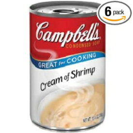キャンベルズ エビクリーム凝縮スープ、10.5 オンス (6 個パック) Campbell's Cream of Shrimp Condensed Soup, 10.5 oz (Pack of 6)