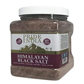 2.5ポンド、ブラックヒマラヤ岩塩、細挽き、プライド オブ インディア - ヒマラヤブラックロックソルト - 細挽き、2.2ポンド (1 Kg) - カラナマック - 84種類以上のミネラルが含まれています - 料理、豆腐スクランブル、テーブル、キッチン、レストランに最