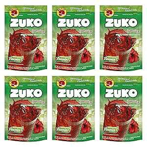 Zuko Jamaica �C���X�^���g�p�E�_�[�h�����N | �t�@�~���[�p�b�N | �����͕K�v����܂��� | �r�^�~��C | 14.1�I���X(6�p�b�N) Zuko Jamaica Instant Powder Drink | Family Pack | No Sugar Needed | Vitamin C | 14.1 Ounce (P