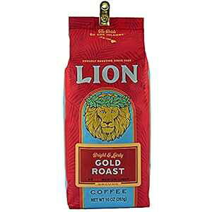 CIR[q[AS[h[XgAӁA10IXobO Lion Coffee, Gold Roast, Ground, 10 Ounce Bag