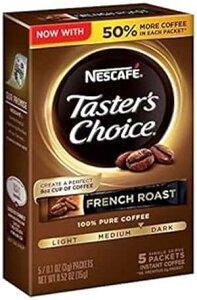 lXJtF eCX^[Y`CX t` [XgCX^gR[q[VOT[uXeBbN5{A0.52IX Nescafe Taster's Choice French 5 Piece Roast Instant Coffee Single Serve Sticks, 0.52 oz
