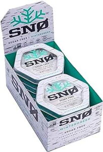 SNO Wintergreen KETO Xylitol Candy Chips (6-Pack) - SN 1.5oz Tin - Sugar-Free Candy With Only 2 Ingredients Low Carbs, Diabetic-Friendly, Non-GMO, Vegan, GF & Kosher Purest candy in the world
