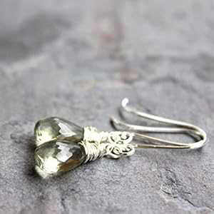 O[ AWXg CO vVICg X^[O Vo[ GKg hbv _O eBAhbv Aerides Designs Green Amethyst Earrings Prasiolite Sterling Silver Elegant Drop Dangles Teard