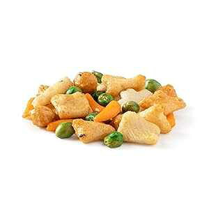 NUTS - U.S. - HEALTH IN EVERY BITE ! NUTS U.S. - Oriental Rice Crackers With Green Peas Non-GMO and Cholesterol Free Vegan Soy and Chili Flavor Crunchy Baked Snacks Packed in Resealable Bag!!! (4 LBS)