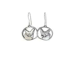 tHbNX CO Ə̎qp WG[ s[^[ _O `[ X^[OVo[ C[C[ Mark Poulin Workshop Fox Earrings for Women and Girls Jewelry Pewter Dangle Charm on Ste
