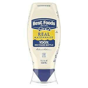Best Foods リアルマヨネーズスクイーズボトル 100% リサイクルプラスチック製、散らからないキャップ、ケージフリー卵使用、グルテンフリー、11.5 オンス、12 個パック Best Foods Real Mayonnaise Squee