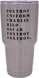 ʔR 30 IX gx ^u[ }OJbv Wt ^fM zbg܂̓R[h ~^[ xe Mtg Rogue River Tactical Funny Military Acronym 30 Oz.Travel Tumbler Mug Cup w/Lid V