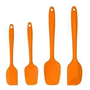 uxcell VRXp`Zbg 4 ϔM ɂLb`^[i[ mXeBbNXp` ƍp IW uxcell Silicone Spatula Set 4 Pcs Heat Resistant Non-scratch Kitchen T
