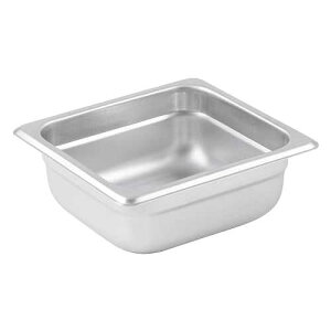 Winco 2 1/2 1/6 Size Stainless Steel Steam Pan