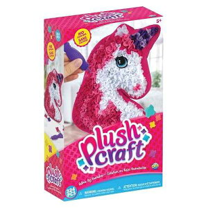 The Orb Factory ORB PlushCraft Unicorn Pillow, Fabric by Number Art & Crafts, Ages 5 and Up, No Sewing Required, 324 Pieces for Making Your Own DIY Unicorn Cozy Pillow, Learning Fun with Bright Colors, Multi,1 C