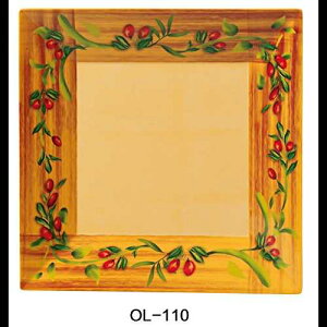 Yanco OL-110 I[u 10 C` XNGA v[g ~ 24pbN Yanco OL-110 Olive 10" Square Plate, Melamine, Pack of 24