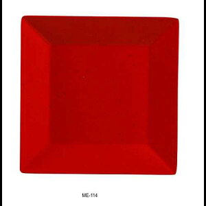 Yanco ME-114 LVR v[gA`A 14 C`A 14 C`A~AF_̂ԐFA12 pbN Yanco ME-114 Mexico Plate, Square, 14" Length, 14" Width, Melamine, Red Color with Black Speckled, Pa