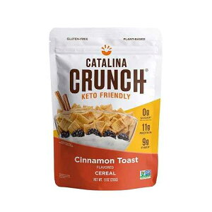 Catalina Crunch Cinnamon Toast Keto Cereal (9Oz Bag) , , , Grain Free Keto Snacks, , Plant Based Protein Breakfast Cereals Keto Friendly Food