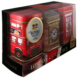English Teas - ミニキャディ ギフトセット - 「ロンドン エクスペリエンス」 25g ティー ギフト パ... English Teas - Mini Caddy Gift Set - "London Experience", 3 x 25g Tea Gift Pa...