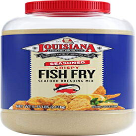 ルイジアナ フィッシュ フライ ガロン 味付けクリスピー フィッシュ フライ シーフード ブレッド ミックス - 5.75 ポンド (4 個パック) Louisiana Fish Fry Gallon Seasoned Crispy Fish Fry Seafood Breading Mix - 5.75 lbs.(Pack of 4)