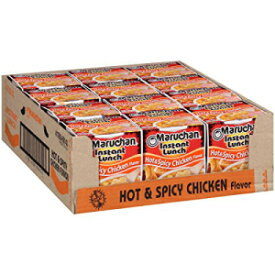 マルちゃんインスタントランチホット＆スパイシーチキンフレーバー、2.25オンス、12パック Maruchan Instant Lunch Hot & Spicy Chicken Flavor, 2.25 Oz, Pack of 12