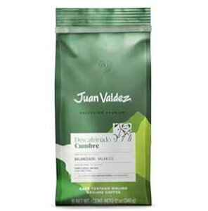 Juan Valdez Cumbre Decaffeinated Ground Coffee, Balanced Roast 12 oz - Premium Colombian Coffee