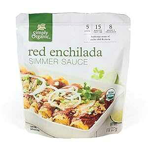 Simply Organic bh G`[_ V}[ \[XAI[KjbNF 8IX 2pbN Simply Organic Red Enchilada Simmer Sauce, Certified Organic 8 oz Pack of 2