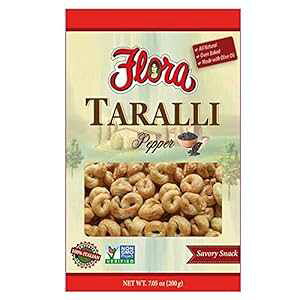 Taralli by Flora 7.05IX - C^ÃXibNNbJ[ - VRI[uĂ - RXe[t[ - ZC{[XibN - 100% C^AY (RVE^b) Flora Fine Foods Taralli by Flora 7.05oz
