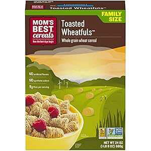 Mom's Best Toasted Wheatfuls VAASASɌNA`qg݊vWFNgF؍ς݁AʓR[VbvsgpA24 IX {bNX (12 pbN) Three Sisters Mom's Best Toasted Wheatf