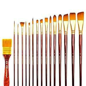 Transon A[g yCg uV Zbg uVP[Xt 16{lߍ킹 ANAʁAKbVAGAeyA{fByCeBOp Transon Art t Brush Set with Brush Case Assorted 16pcs for Acr