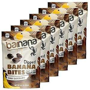 ??? ??? ??? ??? ???, ?? ???, 3.5?? (6? ??) Barnana - Organic Chewy Dipped Banana Bites, Dark Chocolate, Chewy Banana Snack, Made With Real Fruit, Potassium, Kosher, USDA Organic, Paleo,