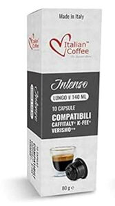 X^[obNX xYACBTLACaffitalyAK-fee VXeƌ݊̂GXvb\ JvZAC^A R[q[ |bh (80 |bh LUNGO uh) Espresso capsules compatible with Starbucks Verismo, C
